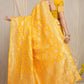Anaita Yellow Woven Design Pure Silk Banarasi Saree With Blouse