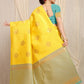 Anaita Yellow Woven Design Pure Silk Banarasi Saree With Blouse