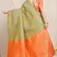Anaita Green Woven Design Pure Silk Banarasi Saree With Blouse