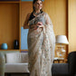 Vamsee White Organza Saree - Swadesiicart