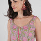 Meenakari Pink Kundan Drop Earrings for Womens by House of Ree | Swadesiicart