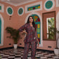 BulBul Atrangi Chanderi Red Co-Ord Set - Swadesiicart