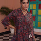 BulBul Atrangi Chanderi Red Co-Ord Set - Swadesiicart
