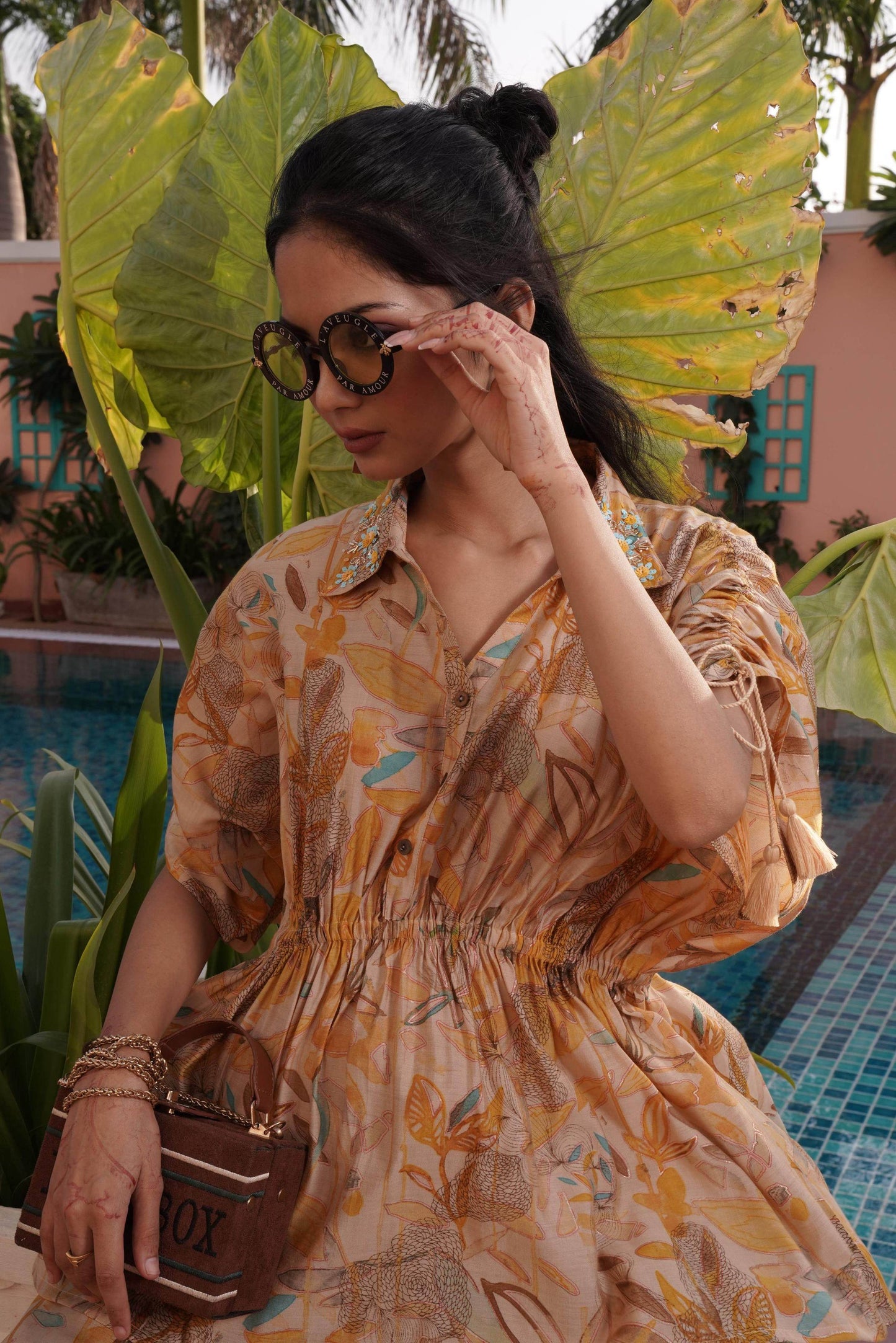 BulBul Ishika Yellow Chanderi Co-Ord Set - Swadesiicart