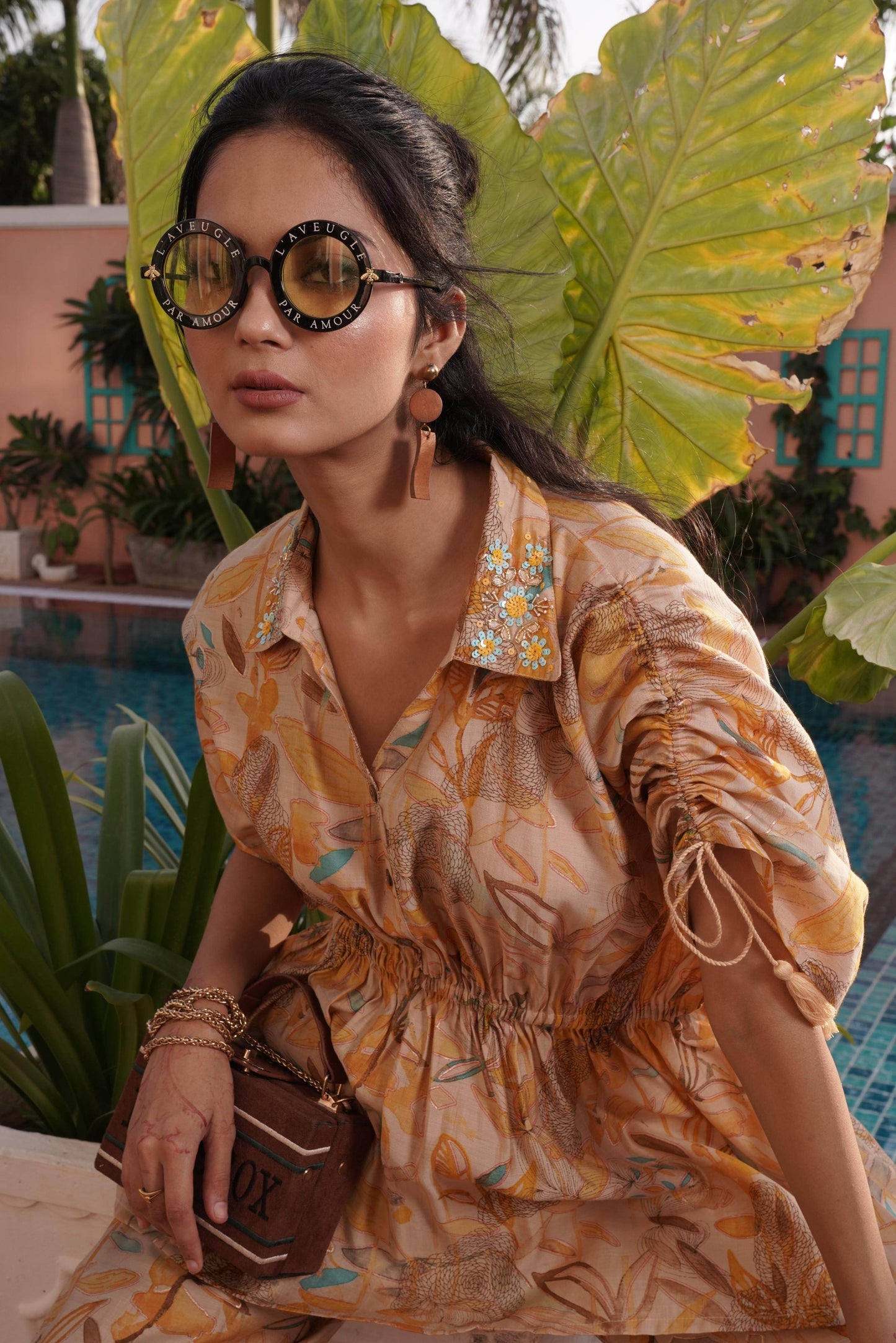 BulBul Ishika Yellow Chanderi Co-Ord Set - Swadesiicart