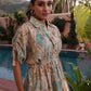 BulBul Ishika Blue Chanderi Co-Ord Set - Swadesiicart