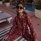 BulBul Aneri Maroon Chanderi Co-Ord Set - Swadesiicart