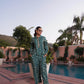 BulBul Aneri Teal Chanderi Co-Ord Set - Swadesiicart