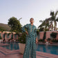 BulBul Aneri Teal Chanderi Co-Ord Set - Swadesiicart