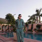 BulBul Aneri Teal Chanderi Co-Ord Set - Swadesiicart