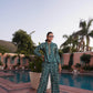 BulBul Aneri Teal Chanderi Co-Ord Set - Swadesiicart