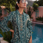 BulBul Aneri Teal Chanderi Co-Ord Set - Swadesiicart
