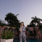 BulBul Blue Cotton Long Lace Co-Ord Set - Swadesiicart