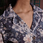 BulBul Blue Cotton Long Lace Co-Ord Set - Swadesiicart