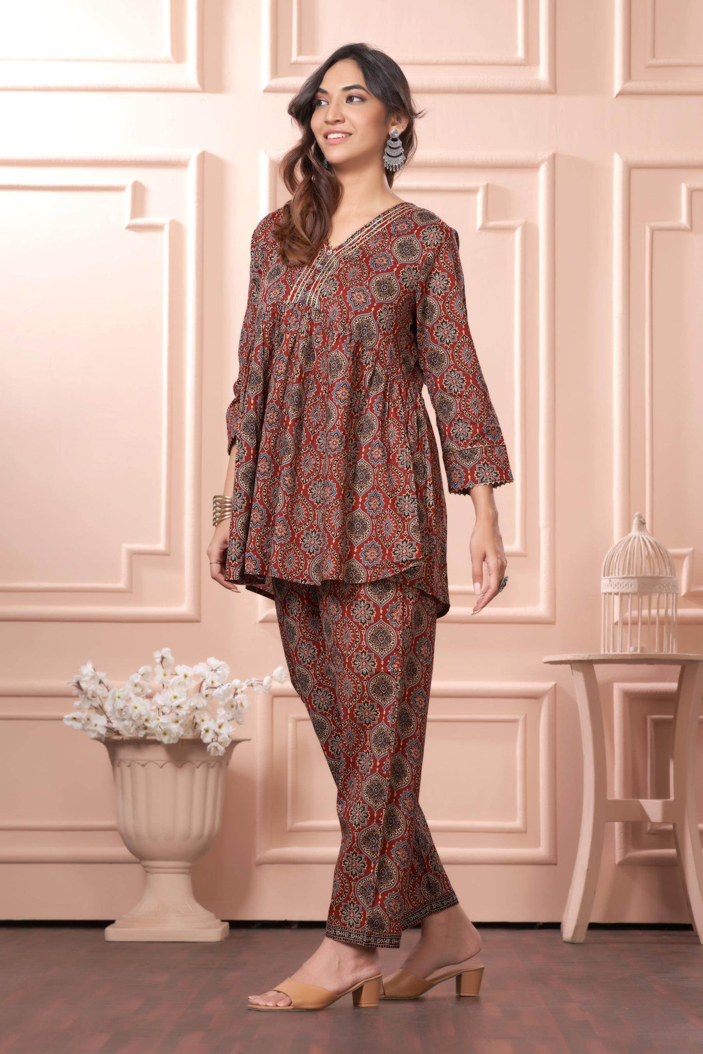 BulBul Women Divya Gamthi Print Co-Ord Set - Swadesiicart