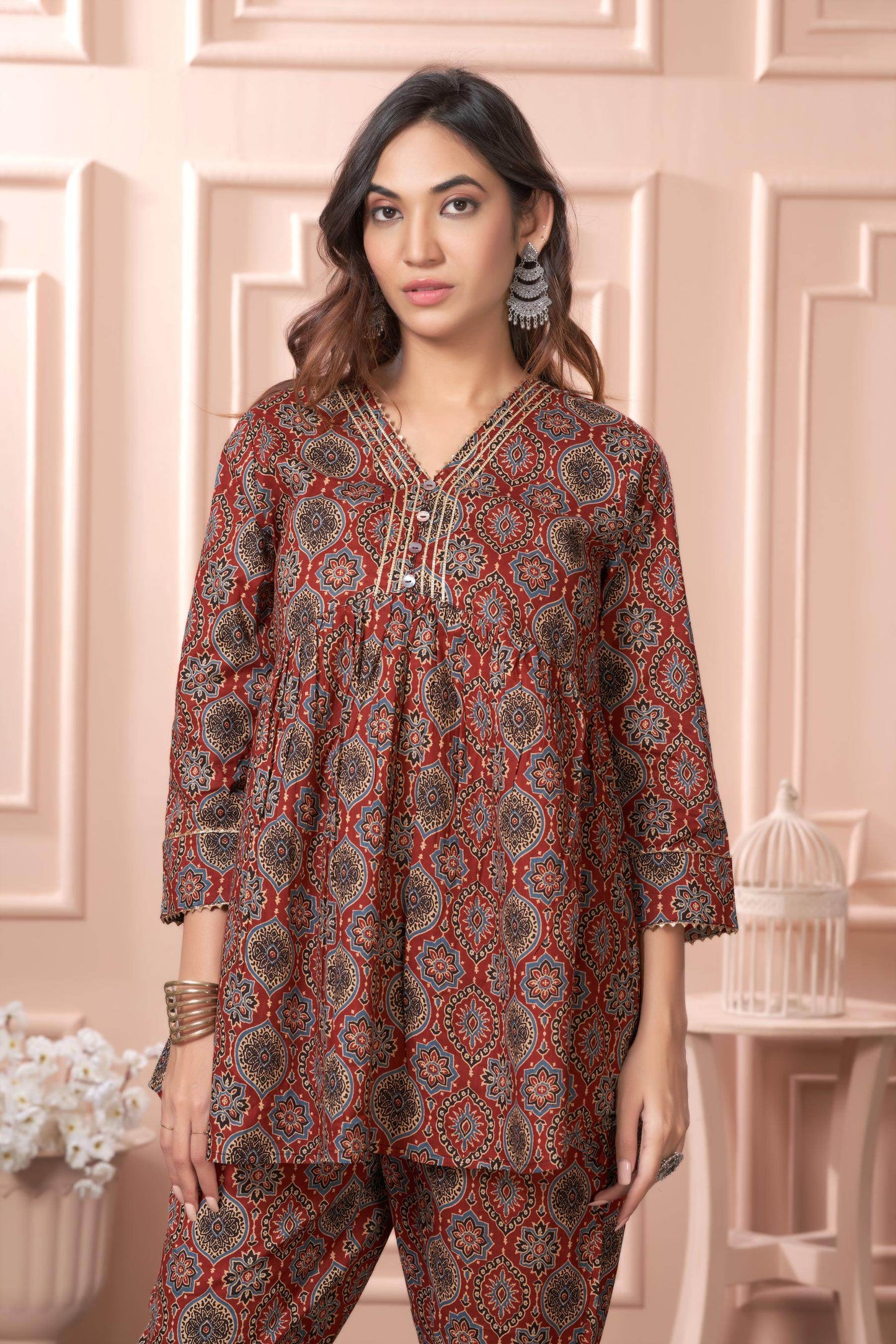 BulBul Women Divya Gamthi Print Co-Ord Set - Swadesiicart