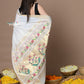 Very Much Indian Rajsi - Handloom Pure Cotton Paithani With Asawali Pallu - White Golden | Swadesiicart