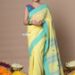 Very Much Indian Rajsi - Handloom Pure Cotton Saree with Classic Border and Pallu - Yellow | Swadesiicart