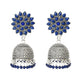 Mominos Fashion Joharkamal Kundan work Jhumka with Blue Beads - Mominos Fashion