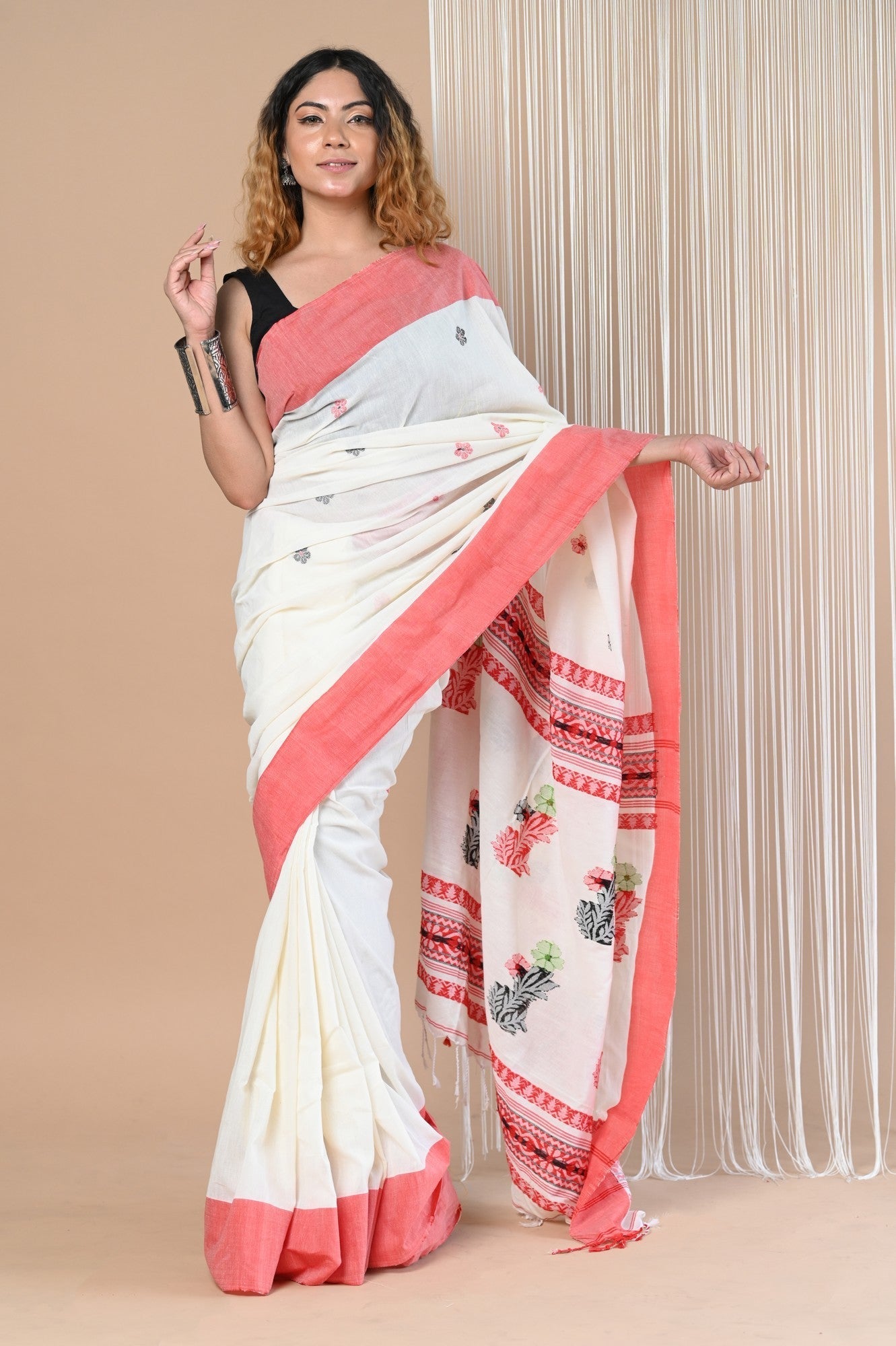 Very Much Indian Premium Cotton - Handloom Pure Cotton Saree | Swadesiicart