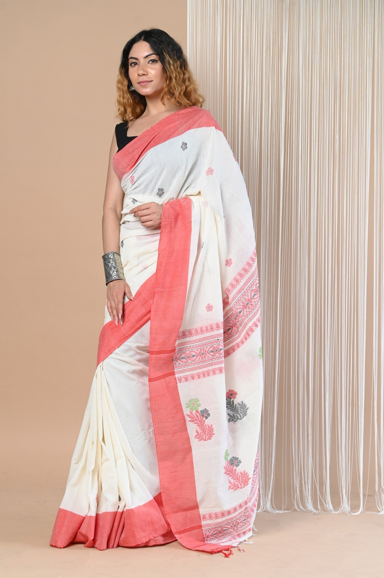 Very Much Indian Premium Cotton - Handloom Pure Cotton Saree | Swadesiicart
