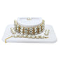Mominos Fashion Johar Kamal Gold-Polished Finish Stone Choker For Women (White) | Swadesiicart
