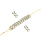 Mominos Fashion Johar Kamal Gold-Polished Finish Stone Choker For Women (White) | Swadesiicart