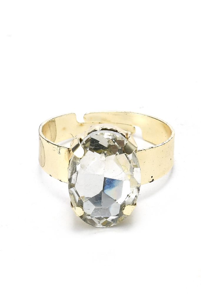 Mominos Fashion Johar Kamal Gold-Polished Finish Stone Choker For Women (White) | Swadesiicart