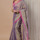 Indian Clothing Very Much Indian VMI Exclusive! Handloom Woven Cotton Zari Saree with Beautiful Sleek Border | Swadesiicart