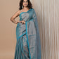 Very Much Indian VMI Exclusive! Handloom Woven Cotton Zari Saree with Beautiful Sleek Border | Swadesiicart