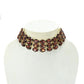 Mominos Fashion Johar Kamal Gold-Polished Finish Stone Choker For Women (Brown) | Swadesiicart