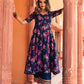 Pomcha Jaipur Manjari Organza Phool Jaal Anarkali Set | Swadesiicart