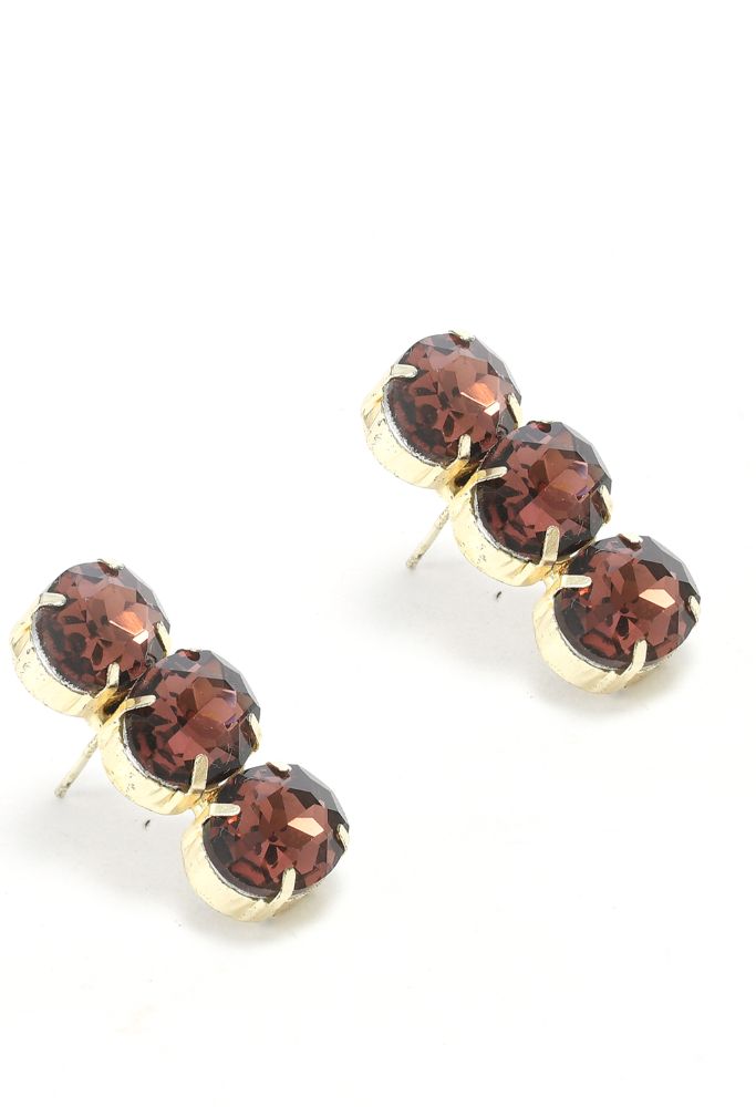 Mominos Fashion Johar Kamal Gold-Polished Finish Stone Choker For Women (Brown) | Swadesiicart