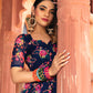 Pomcha Jaipur Manjari Organza Phool Jaal Anarkali Set | Swadesiicart