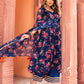 Pomcha Jaipur Manjari Organza Phool Jaal Anarkali Set | Swadesiicart