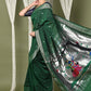 Very Much Indian EXCLUSIVE! Silver Zari Handloom High Quality Pure Cotton Paithani Radha Krishna Pallu | Swadesiicart