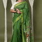 Very Much Indian EXCLUSIVE! Handloom Pure Cotton Paithani With Peacock Pallu - Blade Green | Swadesiicart