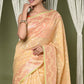 Very Much Indian Exclusive High Quality Handloom Banarasi Cotton Saree with Beautiful Abstract Print. | Swadesiicart