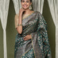 Very Much Indian Exclusive High Quality Handloom Banarasi Cotton Saree with Beautiful Abstract Print. | Swadesiicart