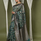 Very Much Indian Exclusive High Quality Handloom Banarasi Cotton Saree with Beautiful Abstract Print. | Swadesiicart