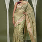 Very Much Indian Exclusive High Quality Handloom Banarasi Cotton Saree with Beautiful Abstract Print. | Swadesiicart