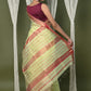 Very Much Indian Handloom Cotton Silk Saree With Sleek Golden Border - chartreuse green | Swadesiicart