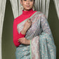 Very Much Indian Exclusive High Quality Handloom Banarasi Cotton Saree with Beautiful Abstract Print. | Swadesiicart