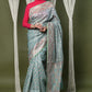 Very Much Indian Exclusive High Quality Handloom Banarasi Cotton Saree with Beautiful Abstract Print. | Swadesiicart