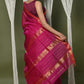 Very Much Indian Handloom Cotton Silk Saree With Sleek Golden Border - Red | Swadesiicart