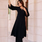 Pomcha Jaipur Kapas Pure Black Co-Ord Set - Swadesiicart