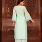 Pomcha Jaipur Kapas Pastel Green Co-Ord Set - Swadesiicart
