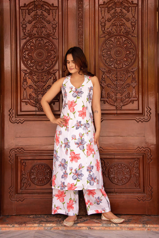 Pomcha Jaipur Shop Trendy Sleeveless Co-Ord Sets - Jadau Jaipur - Swadesiicart
