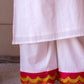 Pomcha Jaipur Kapas Rangbirangi White Co-Ord Set - Swadesiicart