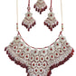 Gold-Polished Alloy Handcrafted Semi Bridal Grand Look Necklace Set - The Pari - Swadesiicart